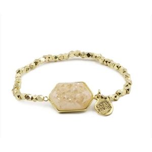 New $50 MSRP Kinsley Armelle Andrea Collection Amber Quartz Bracelet